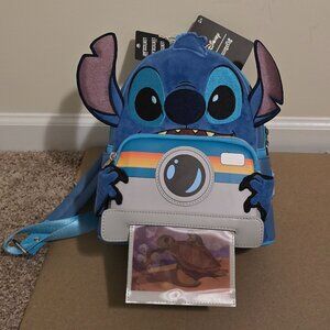Loungefly Disney Stitch with camera mini backpack